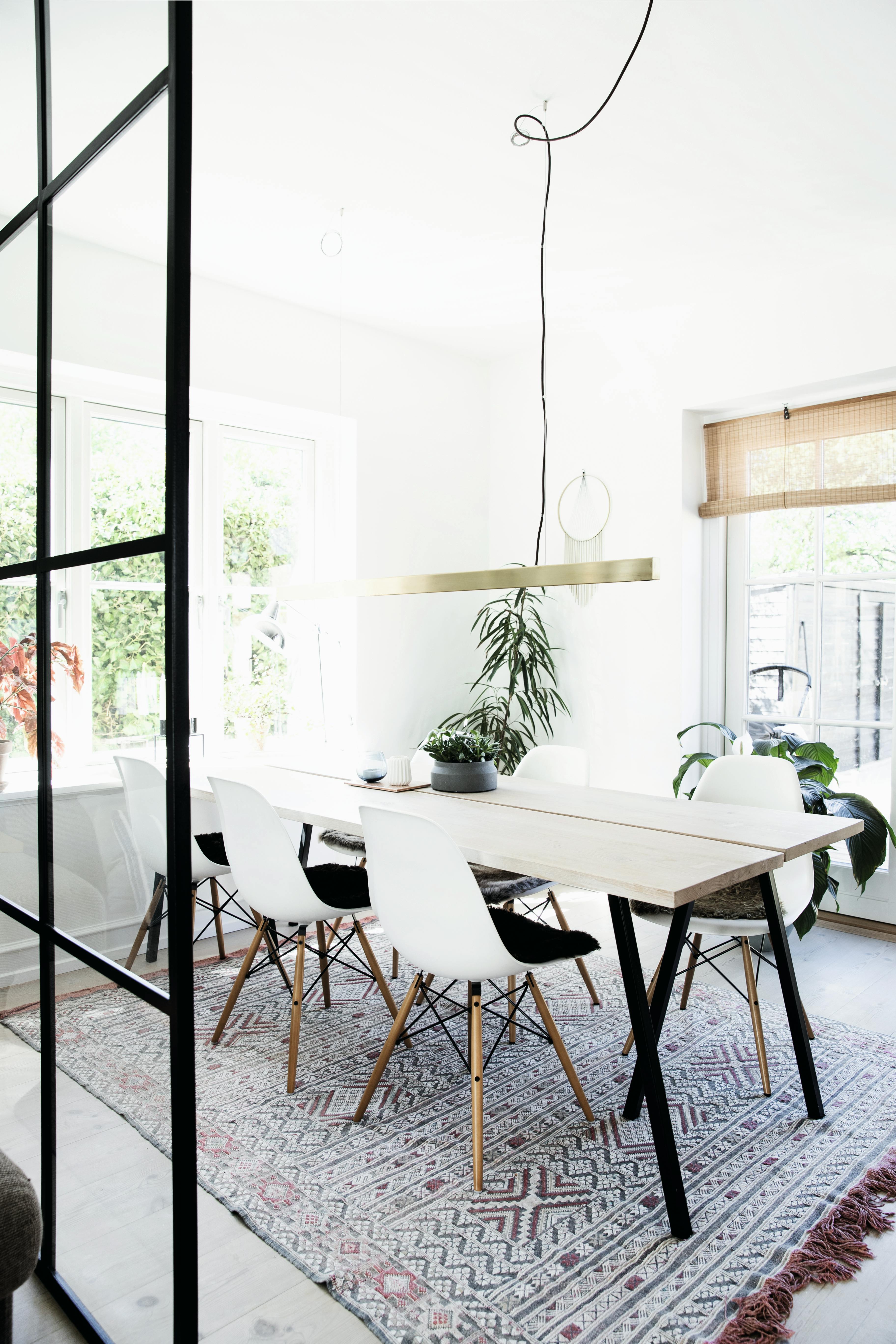 spisestue med planter