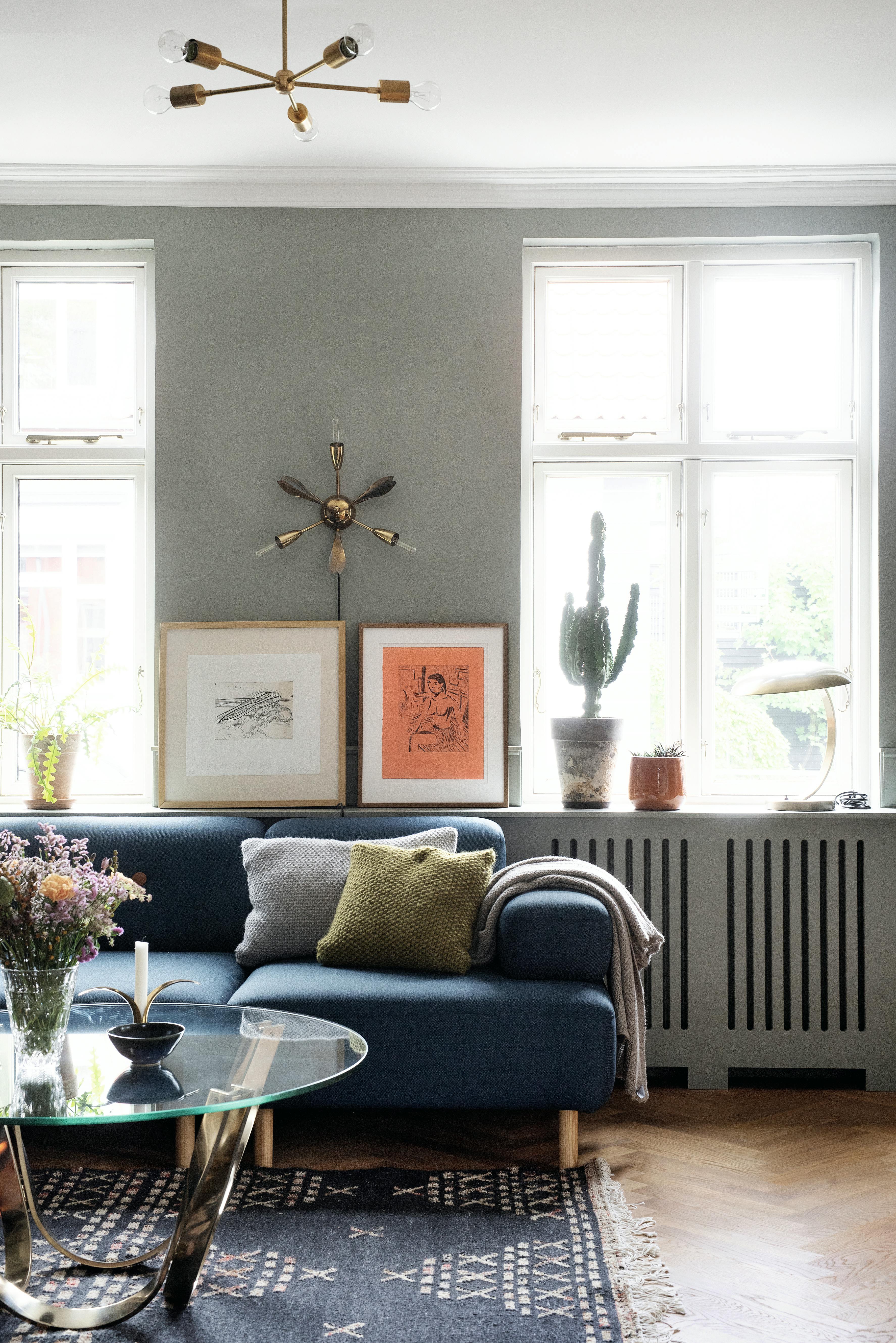 Innredning med grå vegger