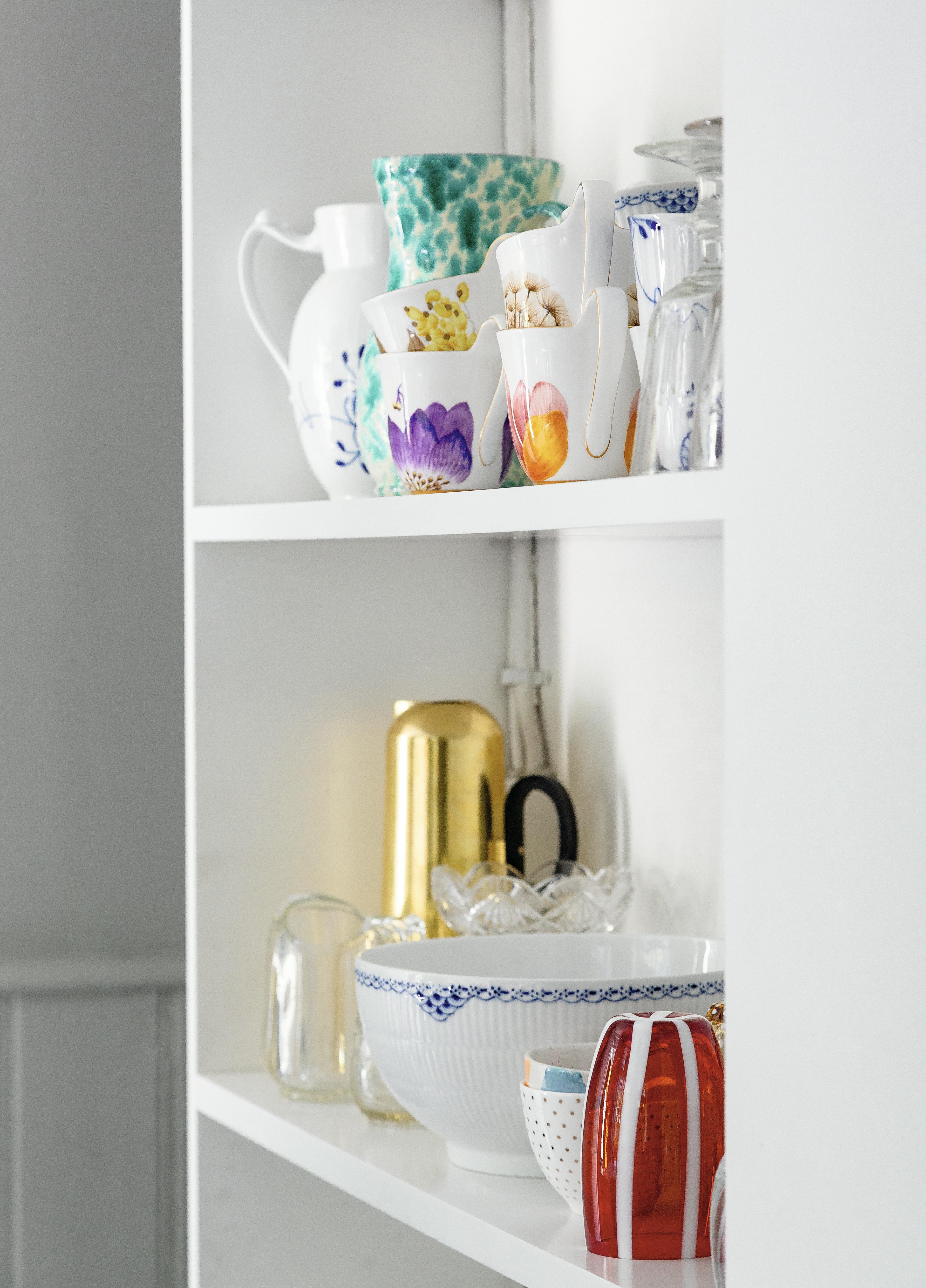 Royal Copenhagen og farvet glas 