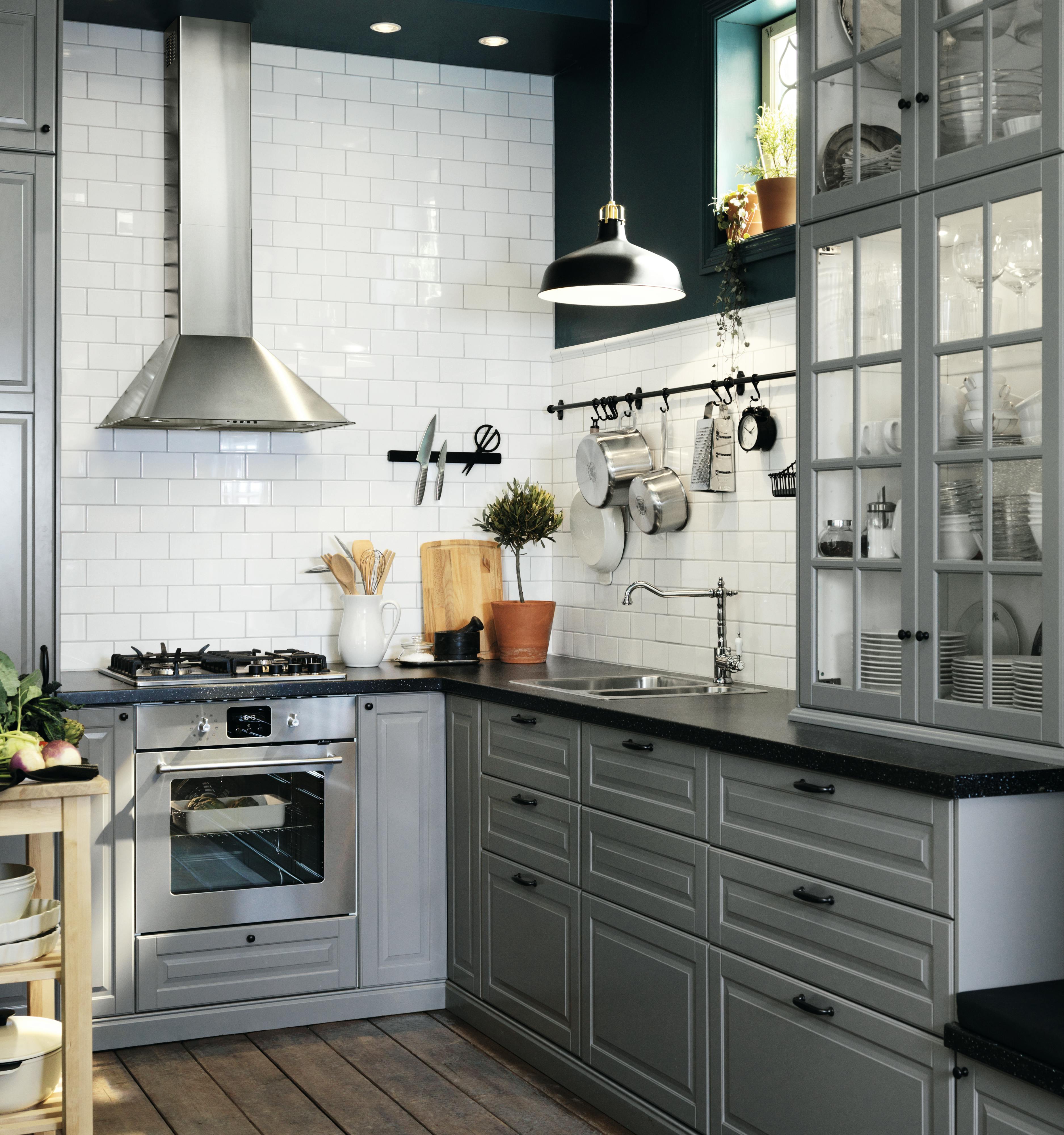 romantisk kjøkken ikea i grått