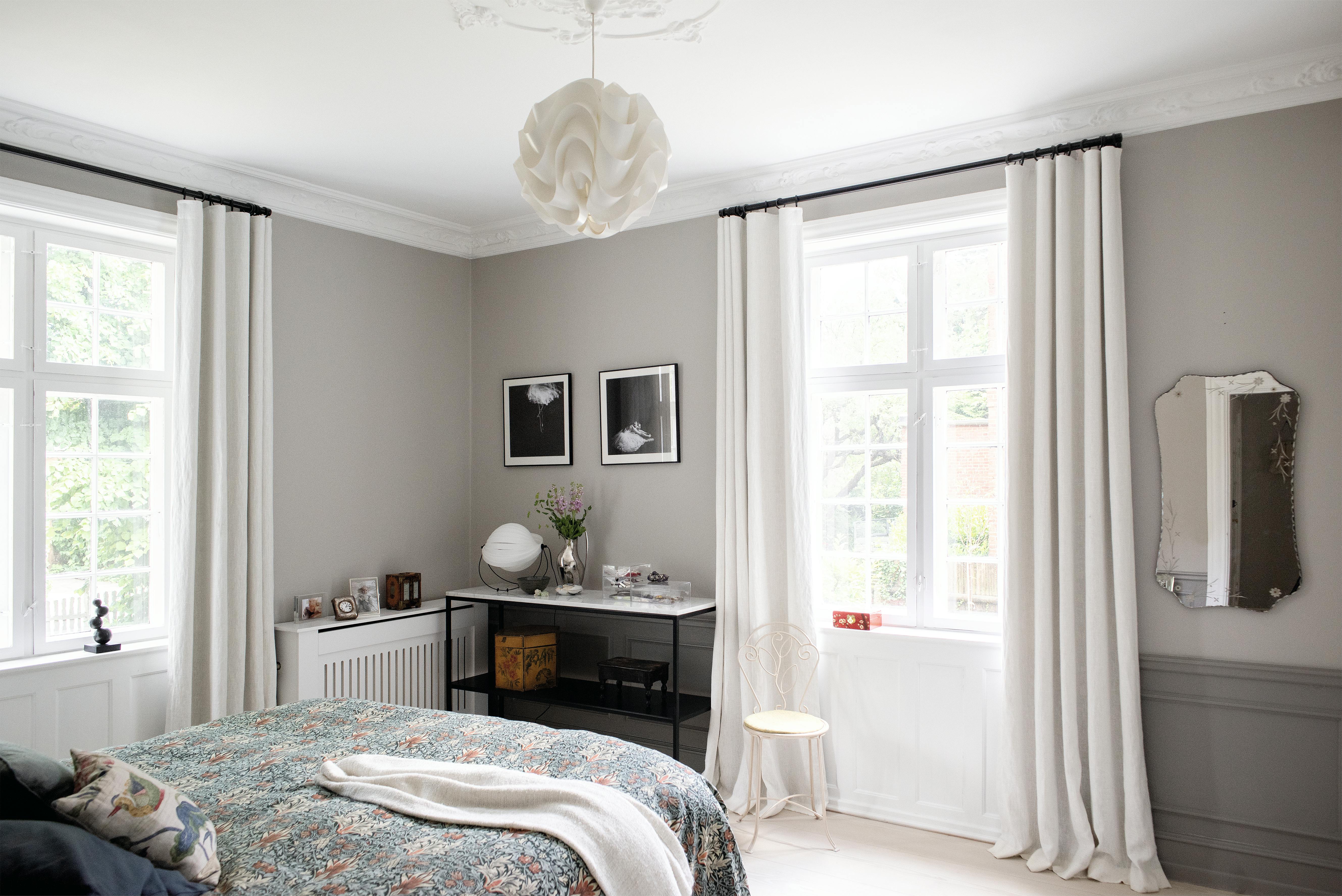 gråfarger på soverommet