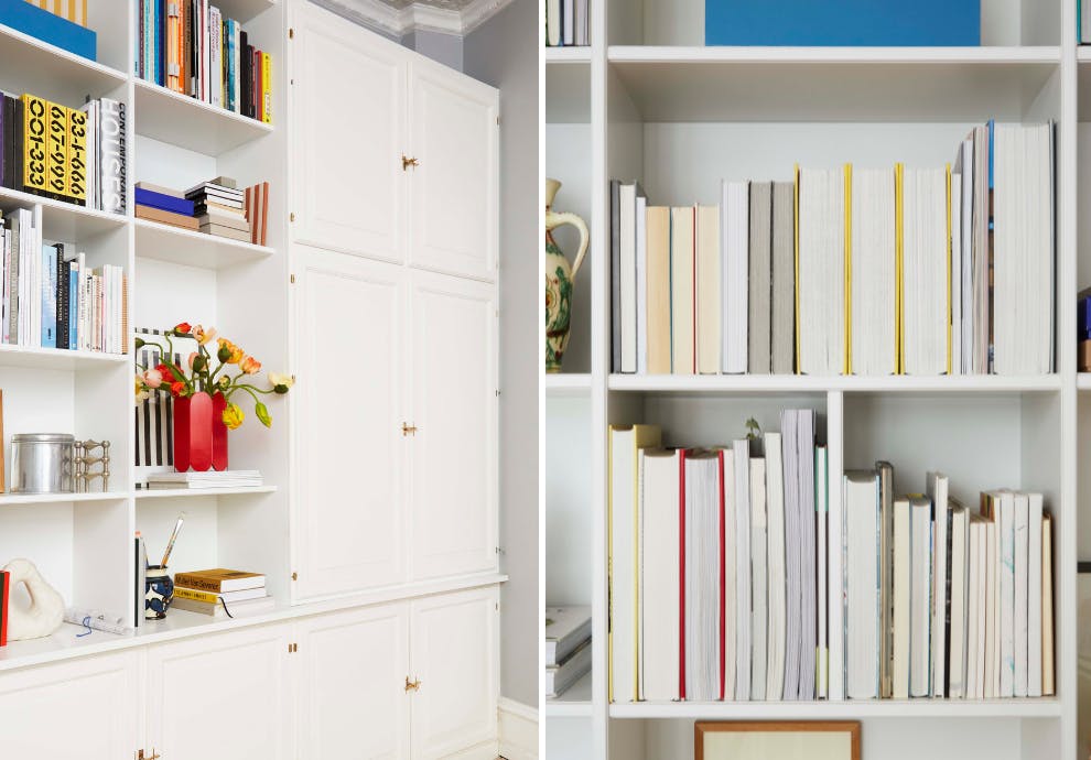 innredning av trendy bokhylle