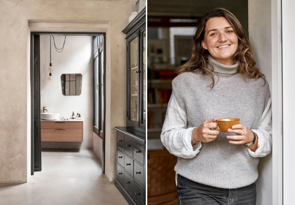 betongvegger i moderne leilighet