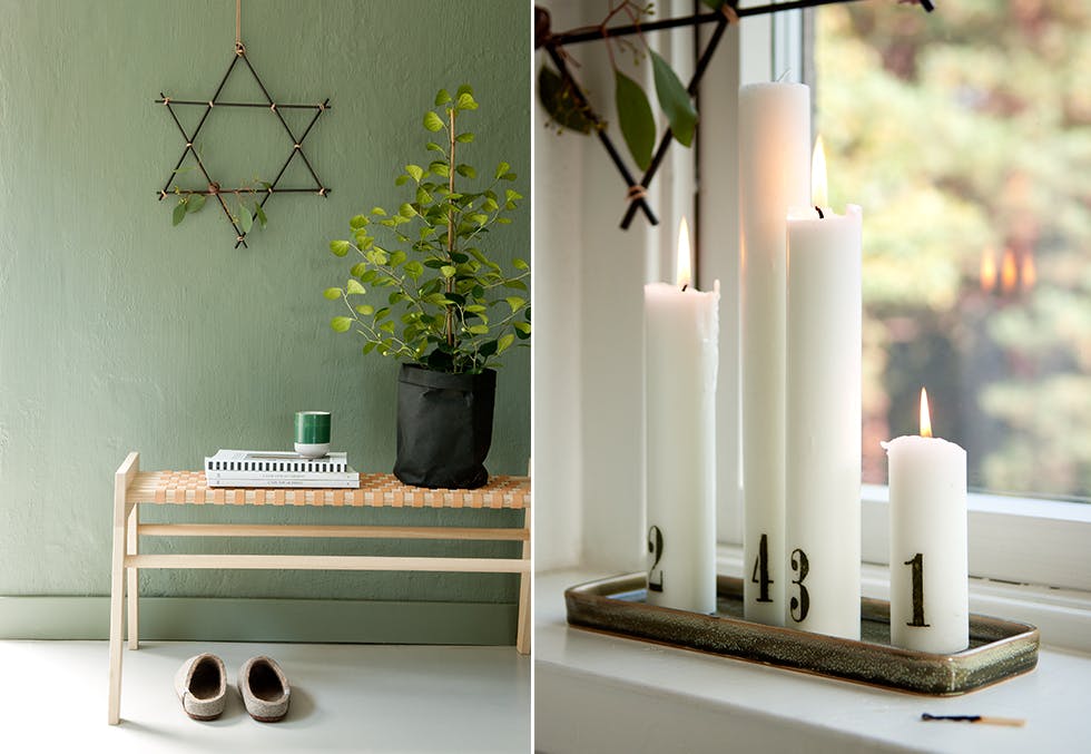 Diy adventpynt, julestjerne og adventsstake