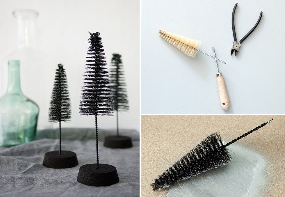 Diy juletre av flaskekost fra Clas Ohlson