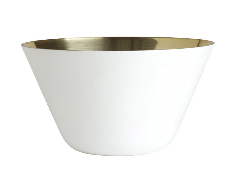 Trendy skål i hvitt og gull  Trendy skål i hvitt og gull