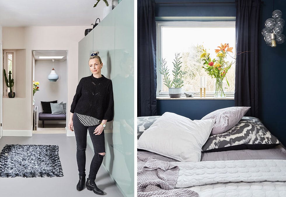 mørkeblått soverom 