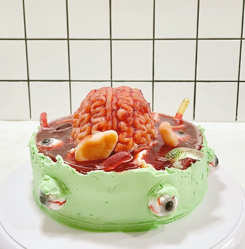 Halloween kake hjerne