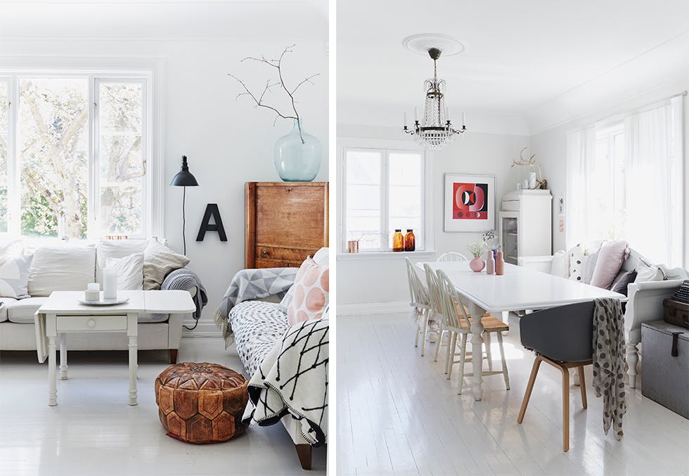Lys og klassisk bolig med bruktfunn og designkupp