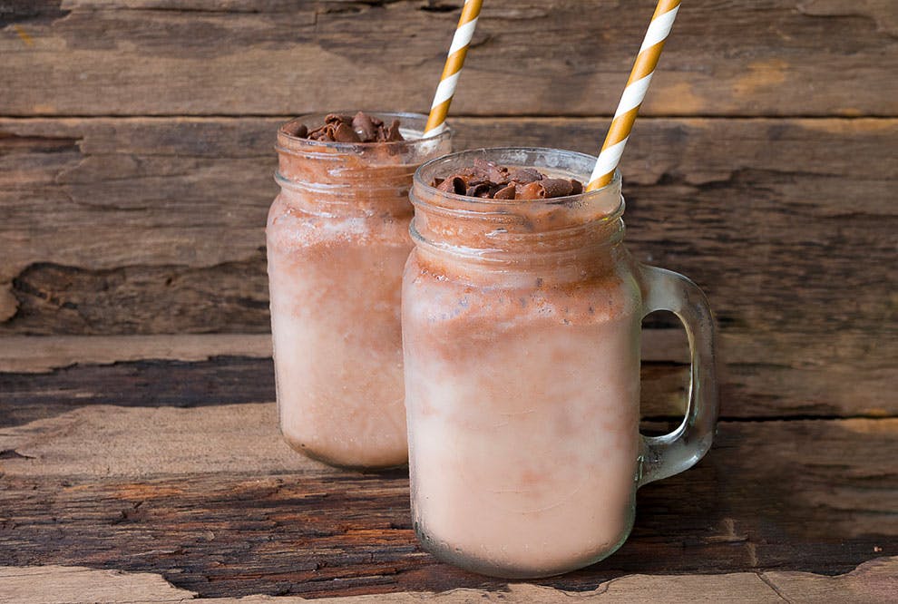 banan kaffe kakao iskaffe smoothie