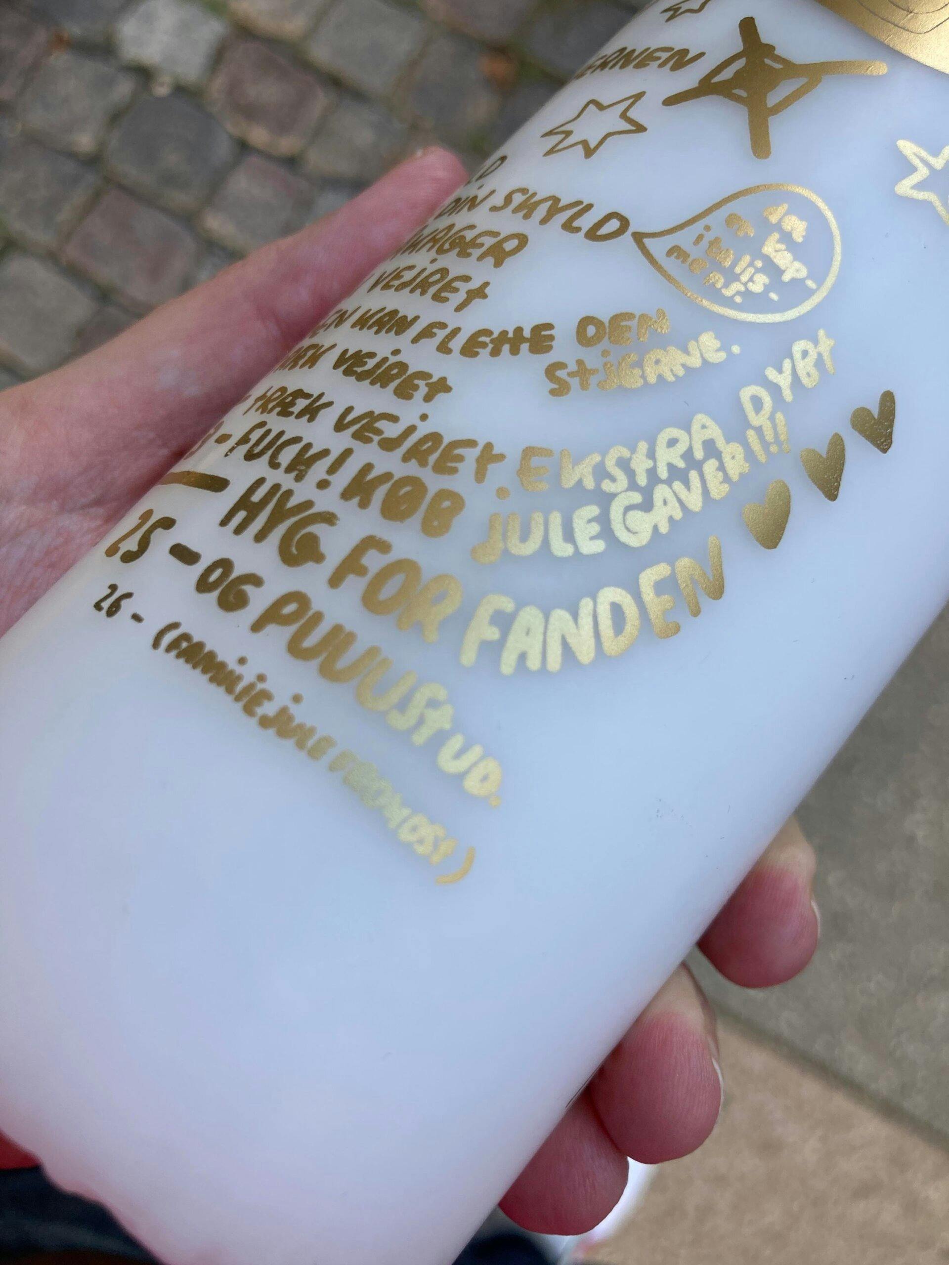 linejensen kalenderlys guld Line Jensen Illustrator kalenderlys