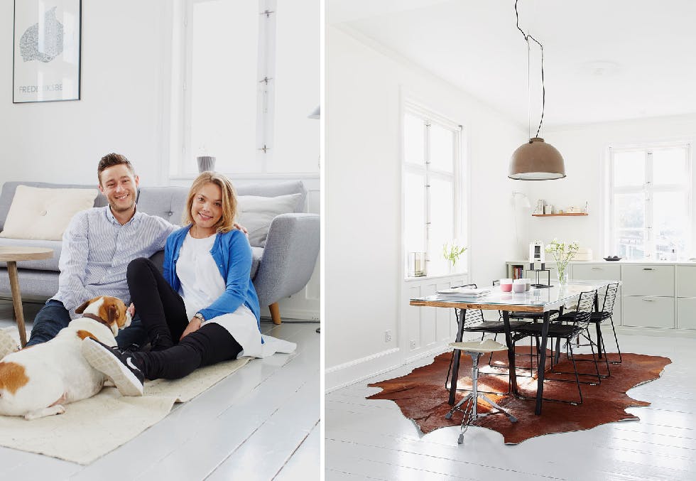 Åpen og lys leilighet i nordisk stil