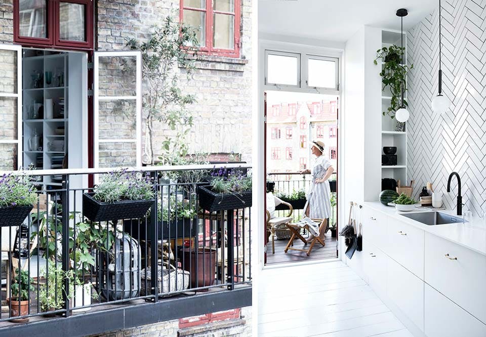 Mette Helena på balkongen 