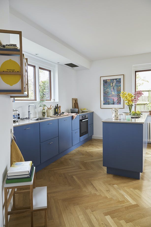 Blått kjøkken