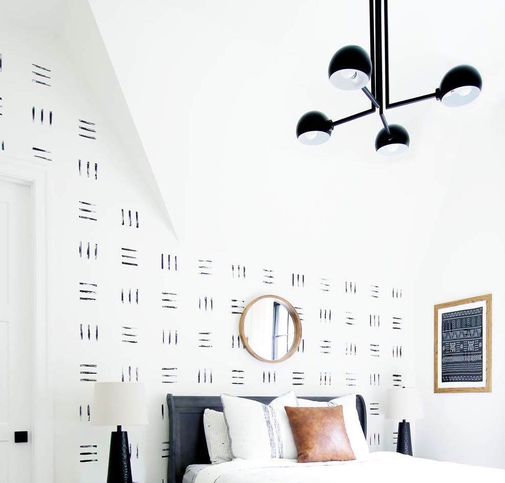 Malt tapet direkte på vegg