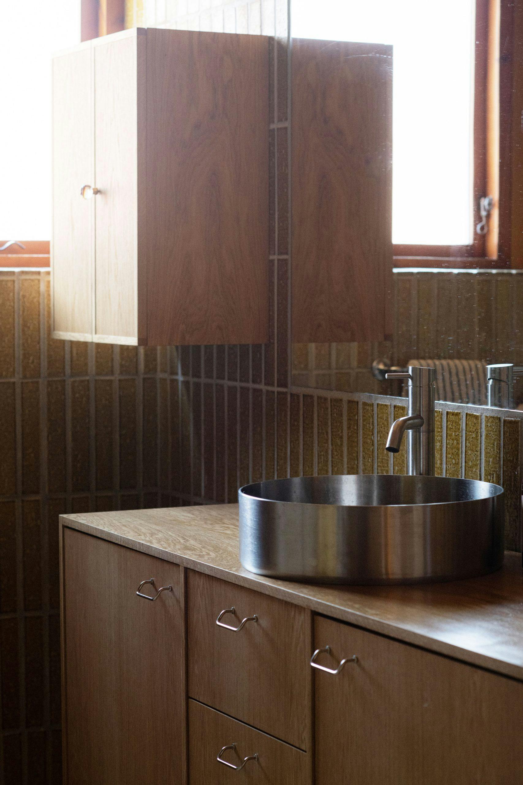 Rund håndvask stål