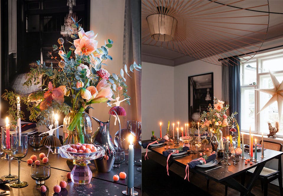 julepynt borddekking