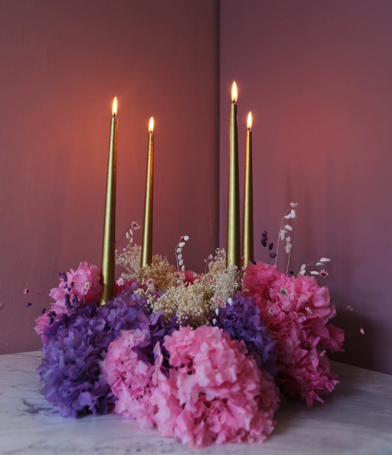 adventskrans blomster