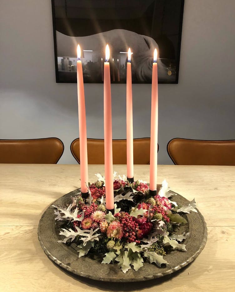 enkel elegant adventskrans