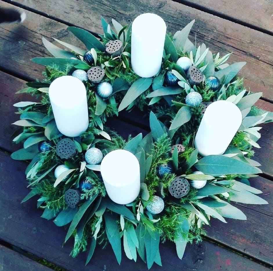 adventskrans kubbelys