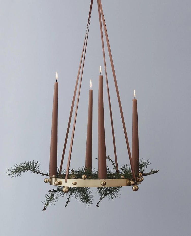 adventskrans levende lys