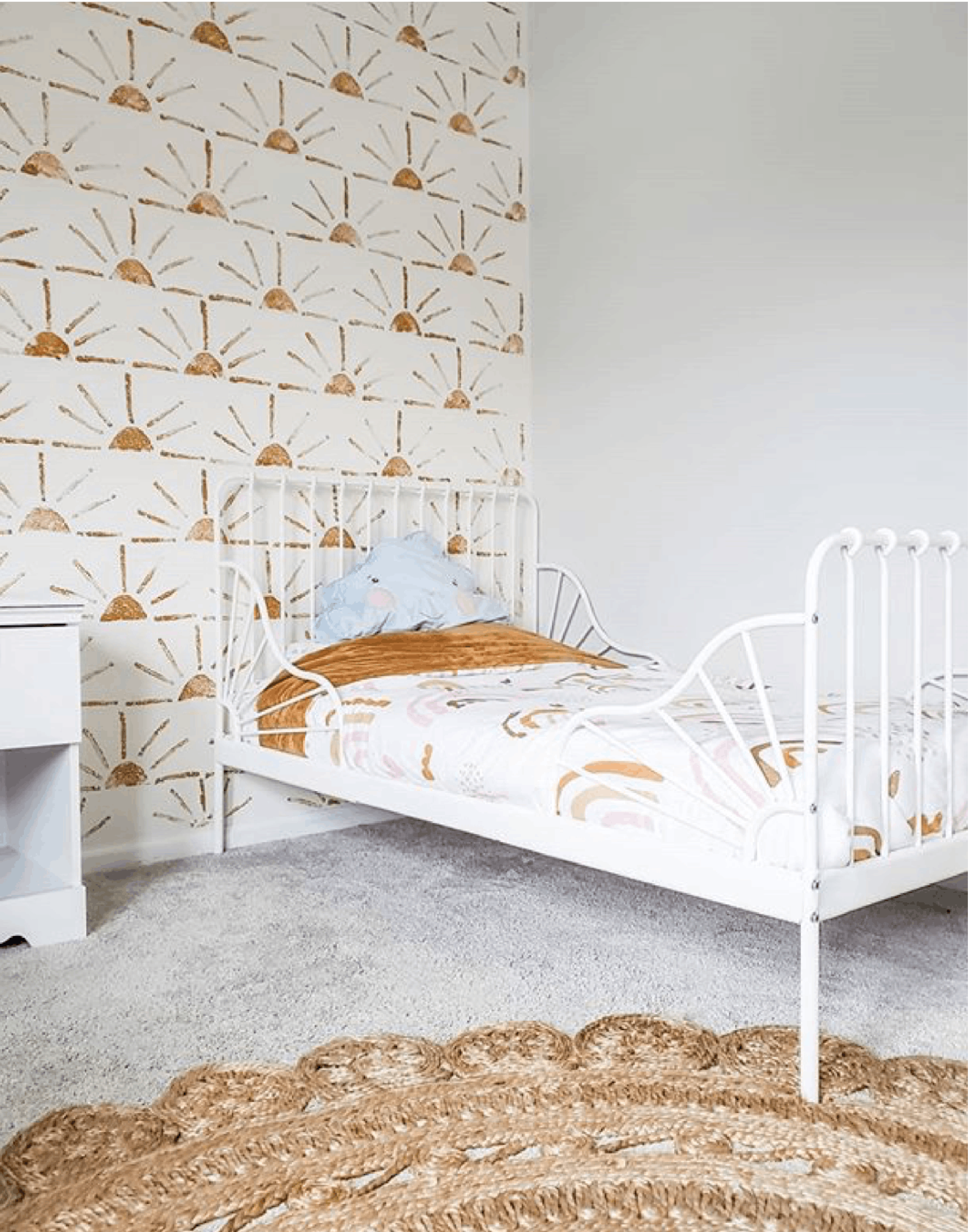 Malet mønster på væg