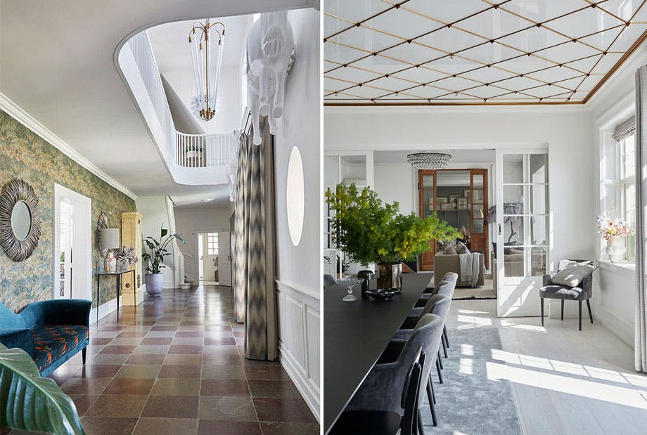 Flisegulv franske dører