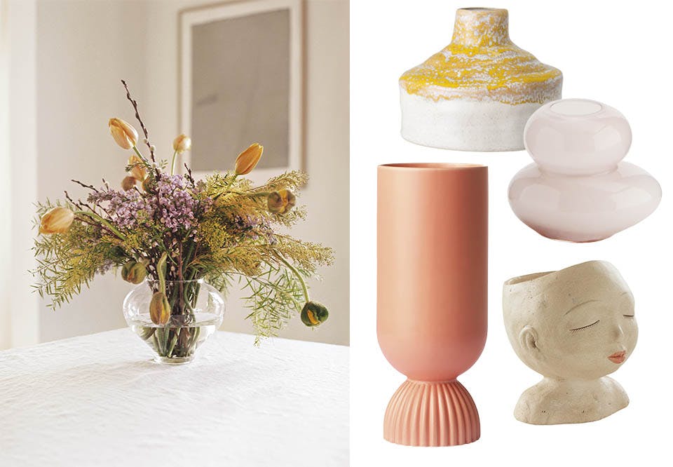 vaser blomster shopping mugge tørkedeblomster