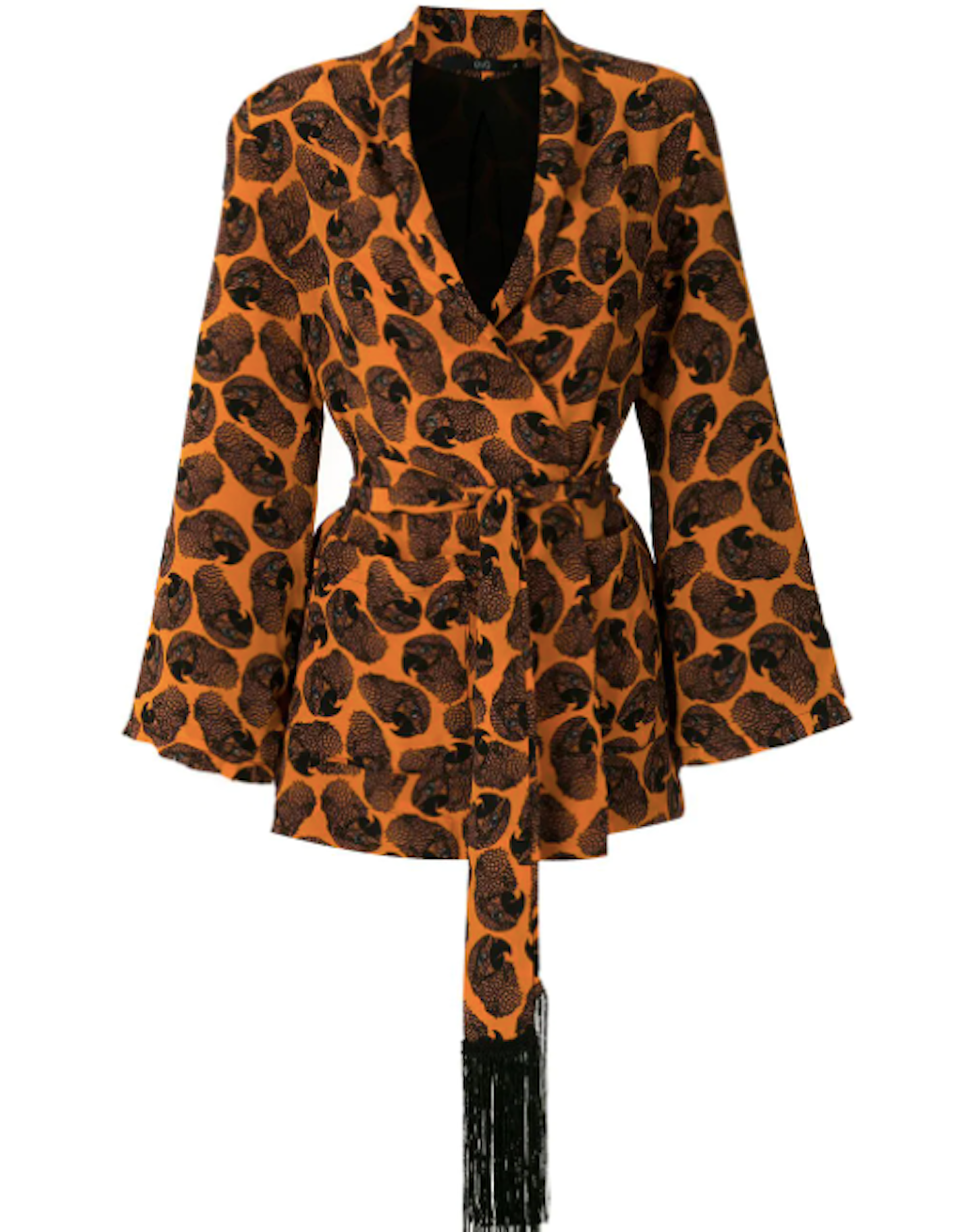 Leopard-kimono i silke Leopard-kimono i silke