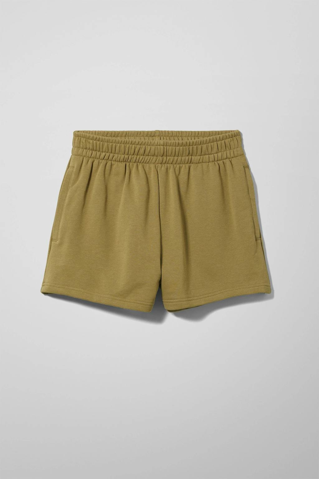 Weekday olivenfarvede bomuldsshorts