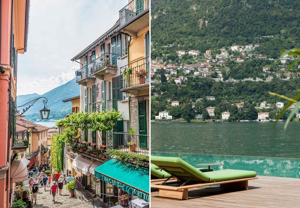 Bellagio i Comosøen / Riva-båt