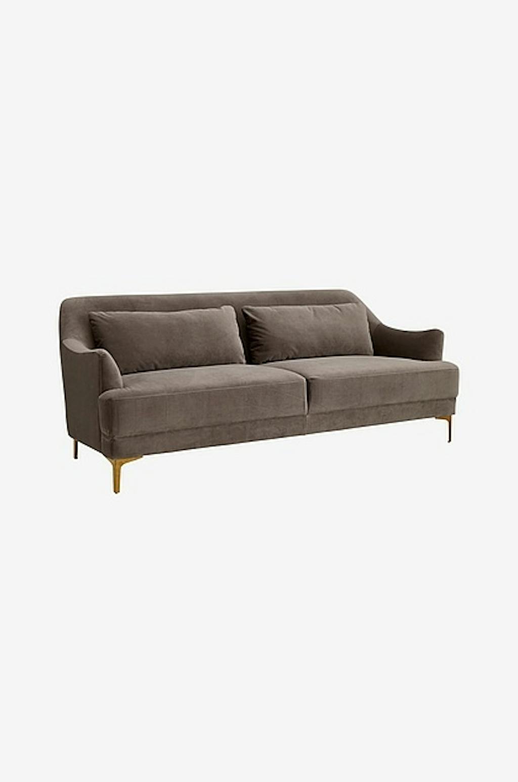 Grå Veloursofa Ellos Home