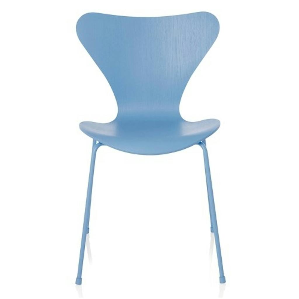 Fritz Hansen Arne Jacobsen blå spisebordsstol