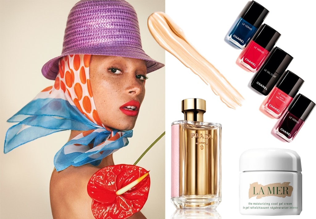 Creme, neglelakker, parfume og læbefarve