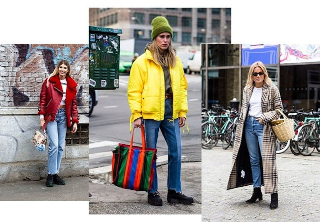 Jeans og sweater vinterjakker