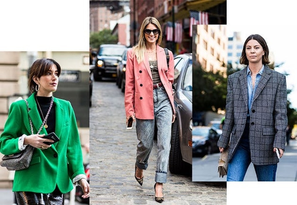 Den farverige blazer vinterjakker