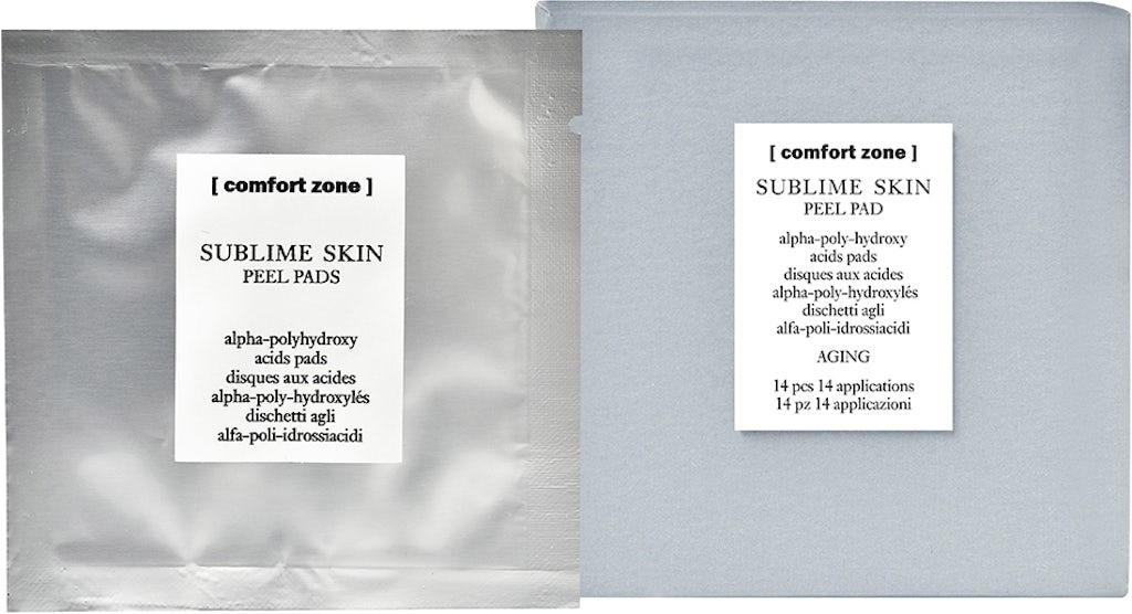 Et lille skub frugtsyre sublime skin peel pads comfort zone