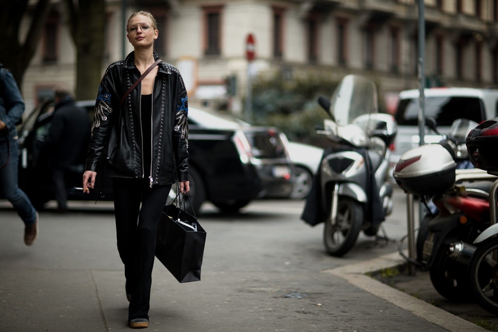 Frederikke Sofie Milan Fashion Week street style