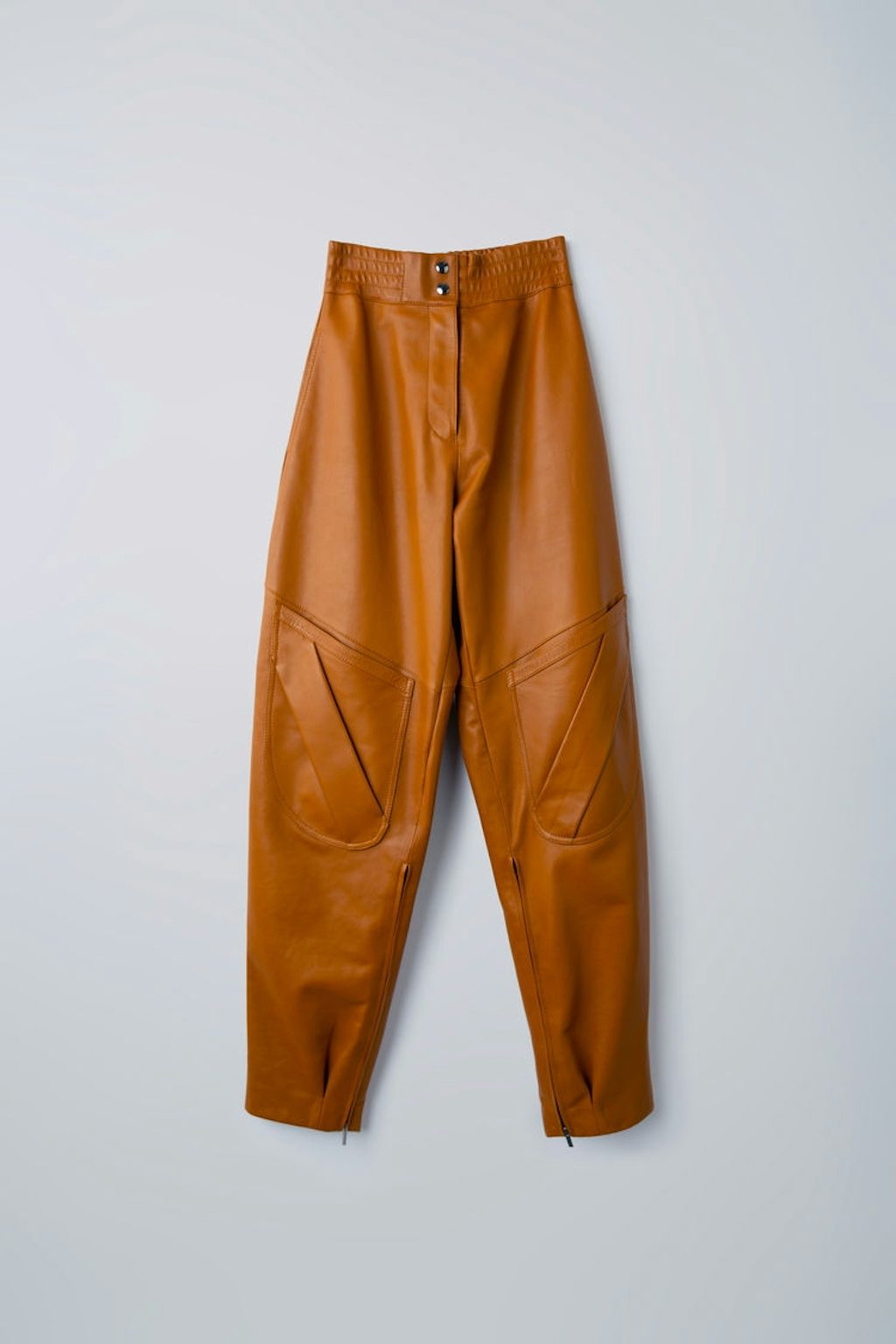 Brune skinnbukser med rå detaljer Skinnbukser fra Acne Studios.