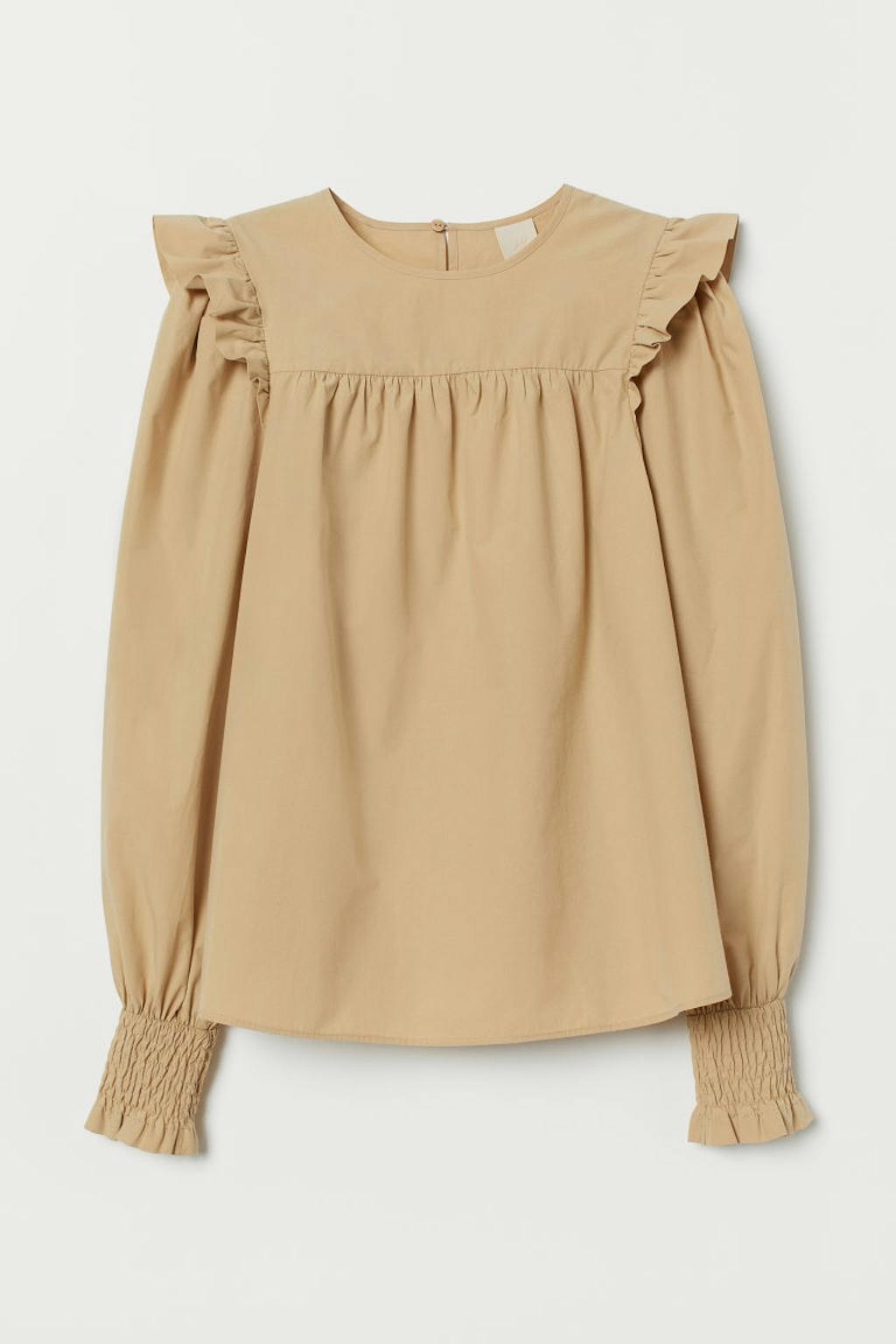 27 beige funn under 500 kroner bluse h&m