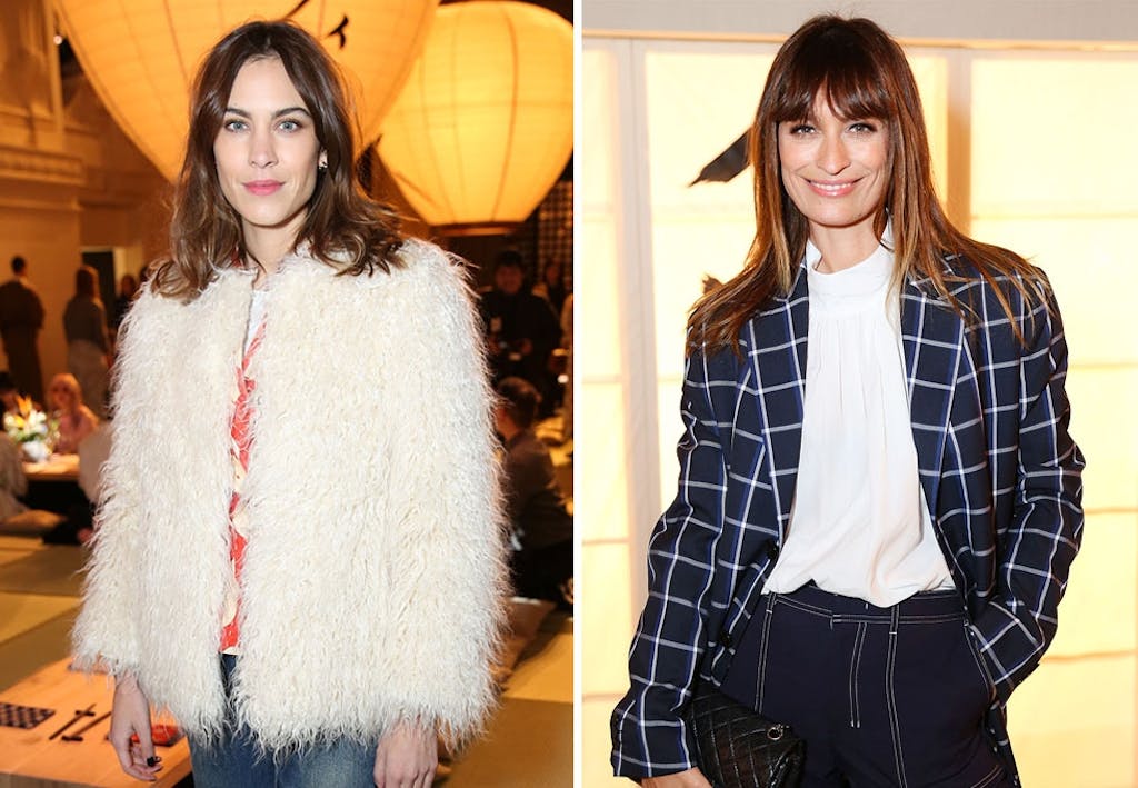 Caroline de Maigret og Alexa Chung var noen av gjestene som fikk nyte en chic, japansk middag før visningen tok til mellom labyrinten av bord