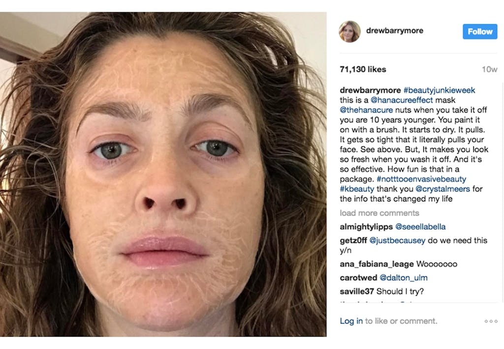 Drew Barrymore tester The Hanacure