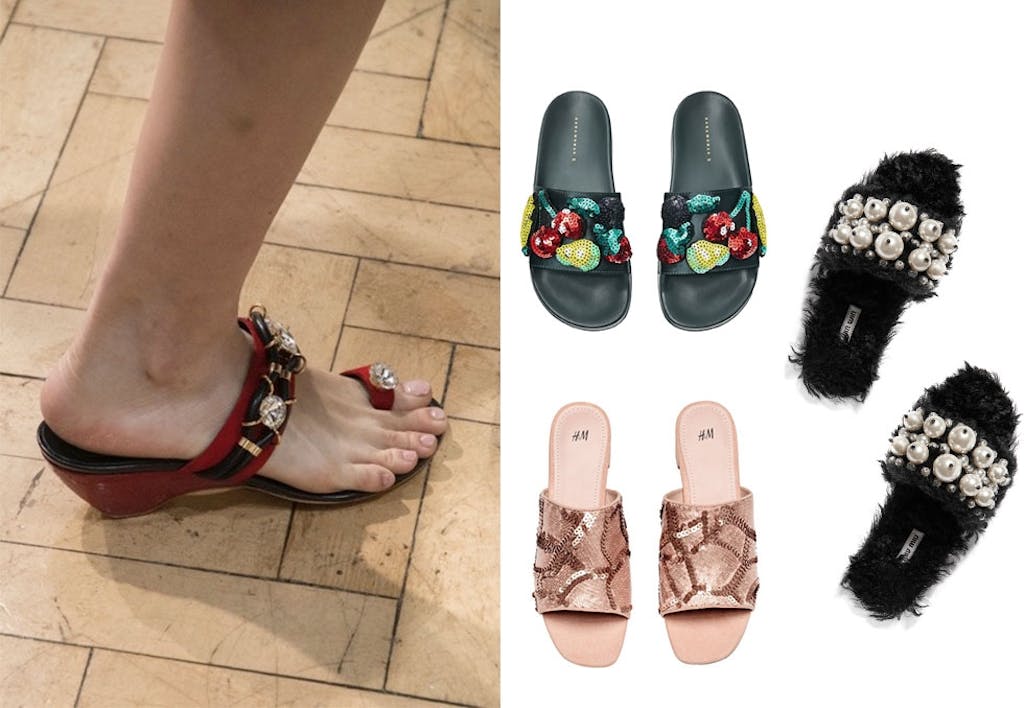 Sandaler med detaljer