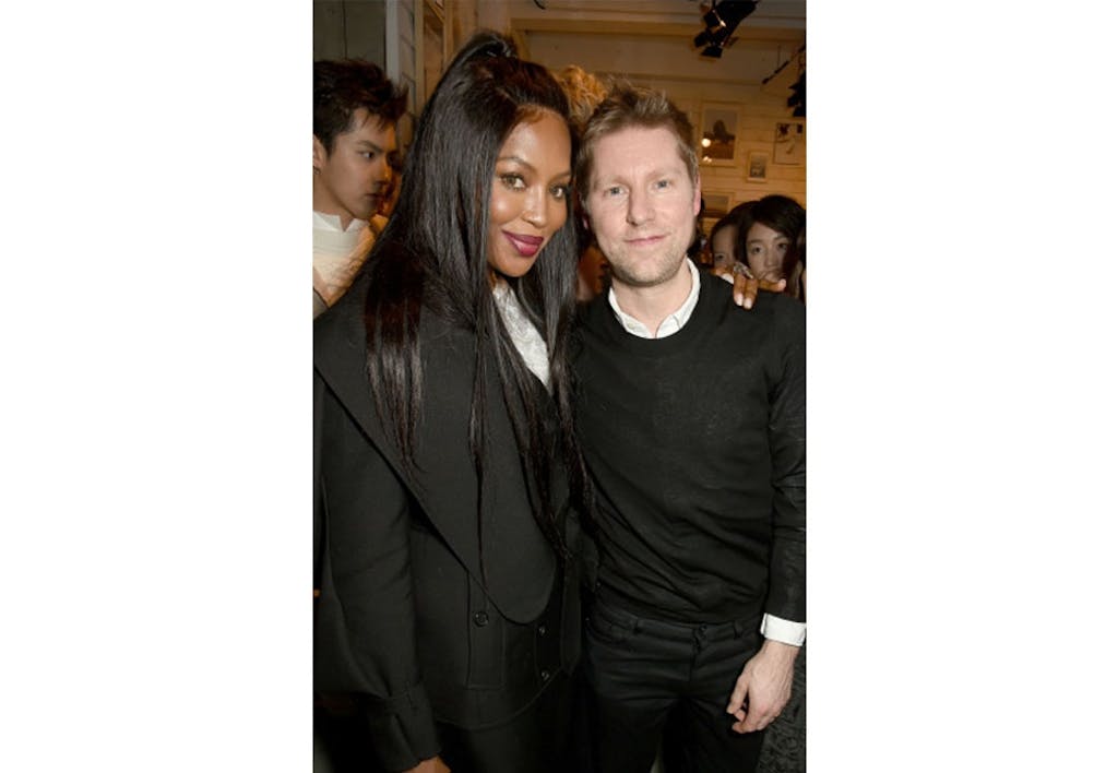 Naomi Campbell og designeren selv, Christopher Bailey Naomi Campbell og designeren selv, Christopher Bailey