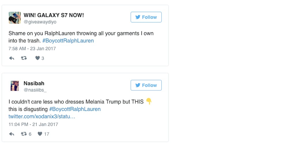 melania trump twitter