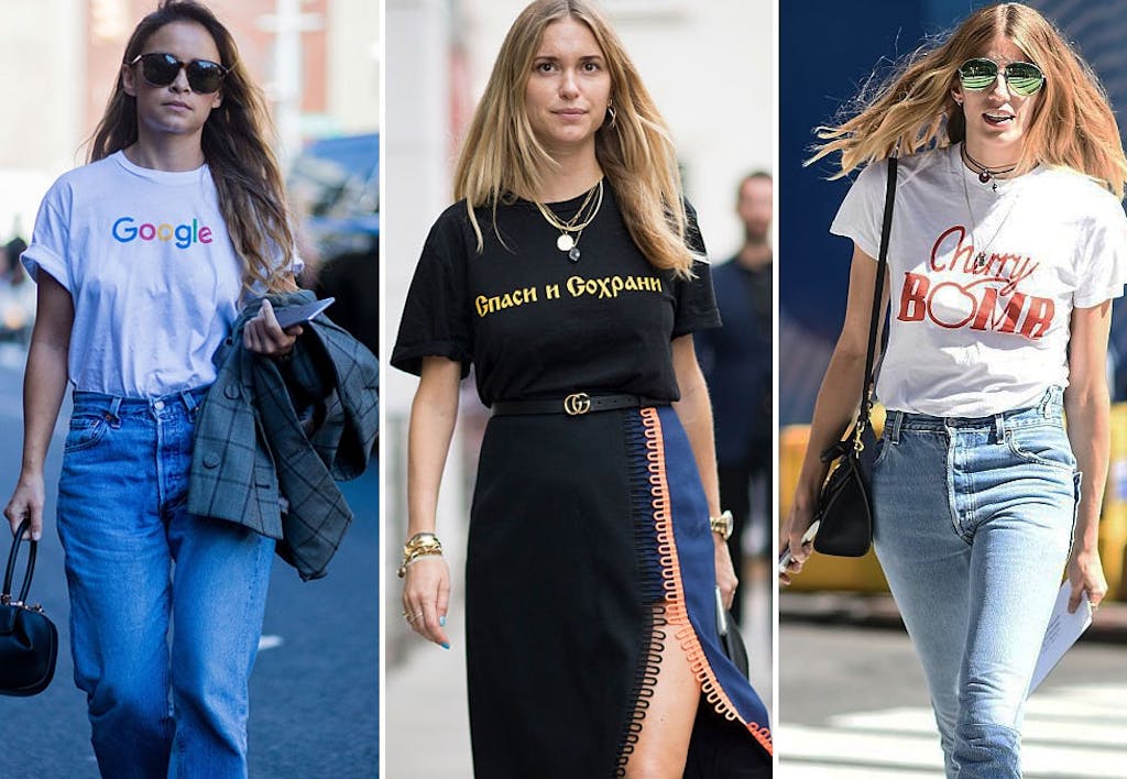 it-jenter med t-skjorte med logo