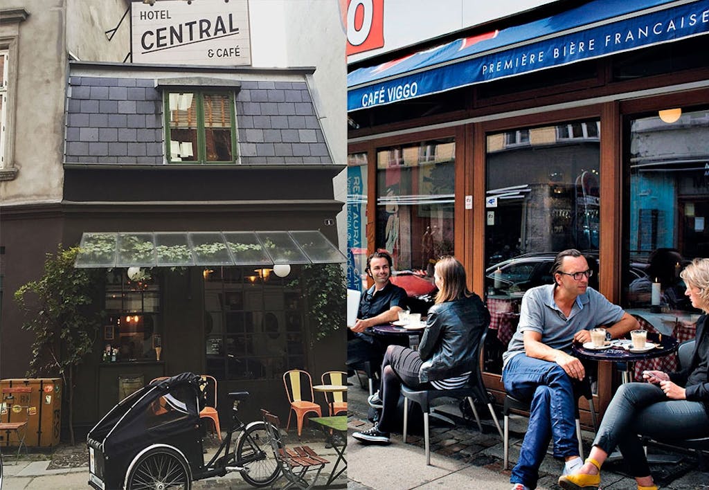 Et av de populære kaffe stedene i Paris Viggo og Hotel Cafê Viggo Kafe Paris
