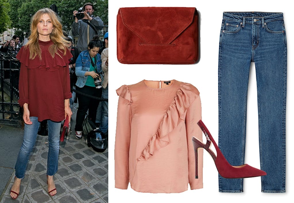 Skuespilleren Clémence Poésy beviser at jeans er verdig en premierefest