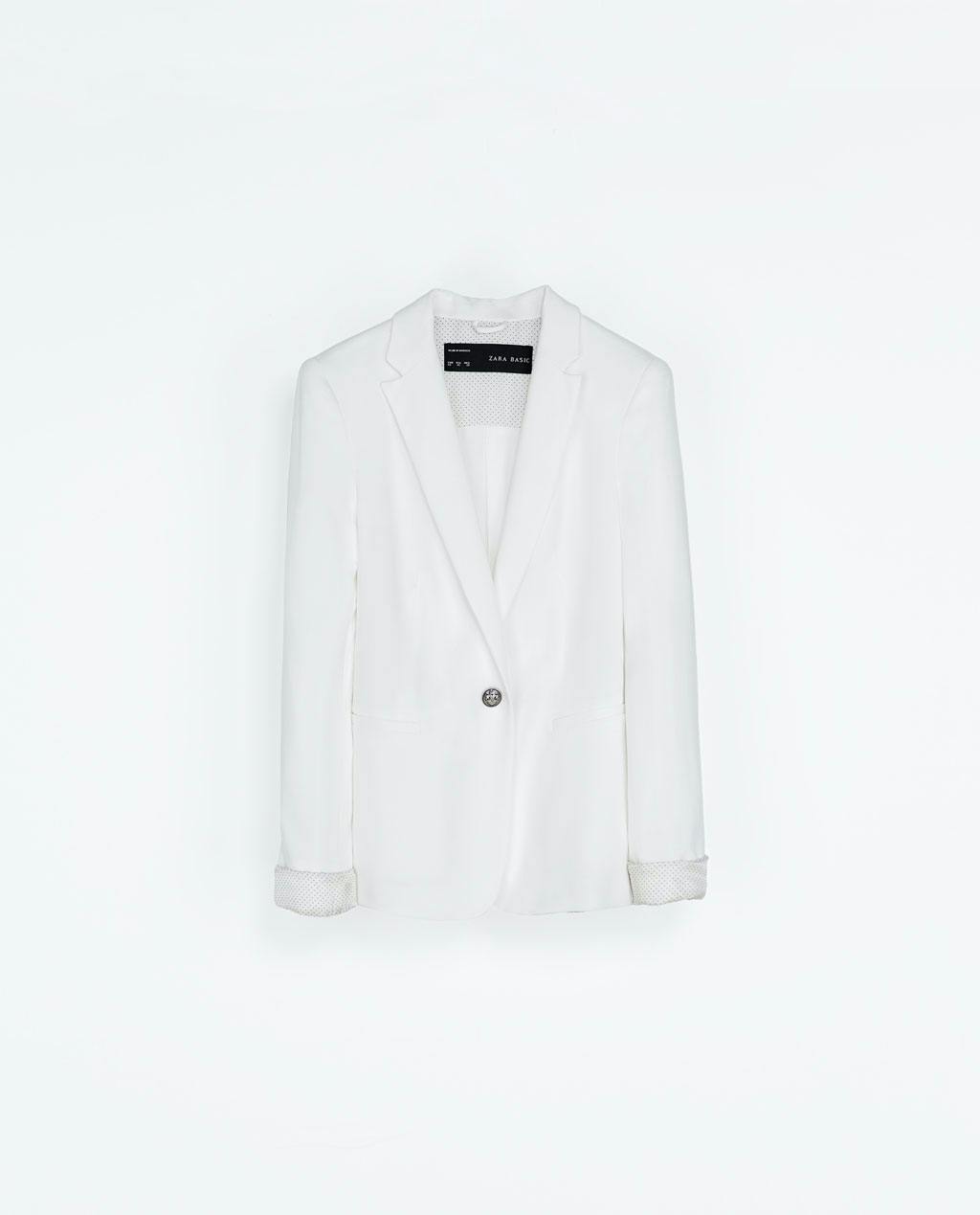 Hvit hverdagsblazer