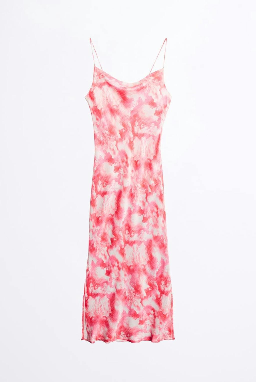Lyserød batik slipdress Gina Tricot